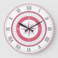 Nautical Compass Red & White
