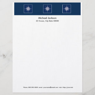 Nautical Compass Rose Letterhead Stationery