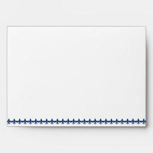 Nautical Compass Rose Navy Yellow Wedding Envelope