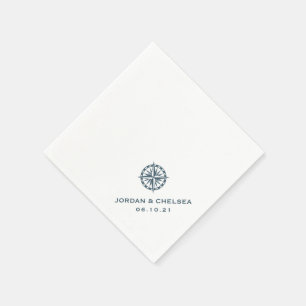 Nautical Compass Rose   Personalised Napkin