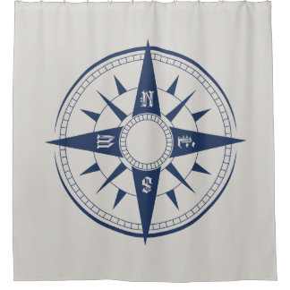 Nautical Compass Shower Curtain