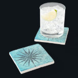 Nautical Compass Stone Coaster<br><div class="desc">Stone Type: Marble It’s five o’clock somewhere; stir up a little magic and serve your drinks on stylish stone coasters. Your design, monogram, or text will look stunning against the stone backdrop of your choice. Tip: Custom coasters makes great housewarming & hostess gifts! Dimensions: 4" x 4" Choose from marble,...</div>