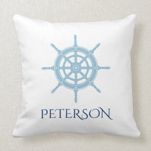 Nautical Cottage Navy Blue Personalised Cushion