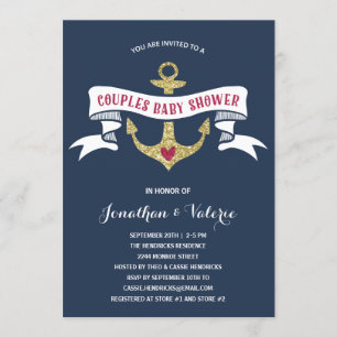Nautical Couples Baby Shower Invitation