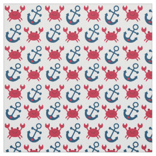 Nautical Crab Nursery Fabric