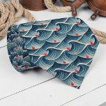 Nautical Custom Necktie<br><div class="desc">This custom necktie features a bold nautical design,  perfect for adding a touch of nautical charm to any outfit. It's a stylish and unique accessory that makes a great gift for the sea lover in your life.</div>