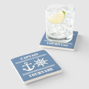 Nautical custom text & colour coasters