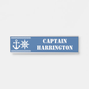 Nautical custom text & colour door sign