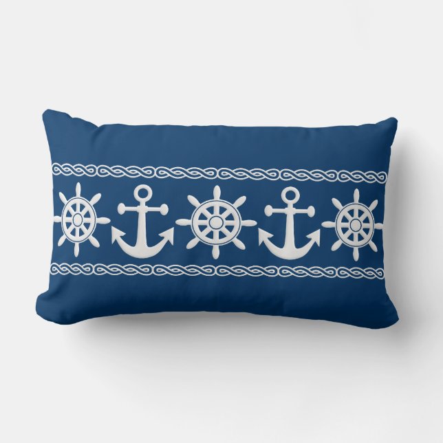 Nautical custom throw pillow (Front)