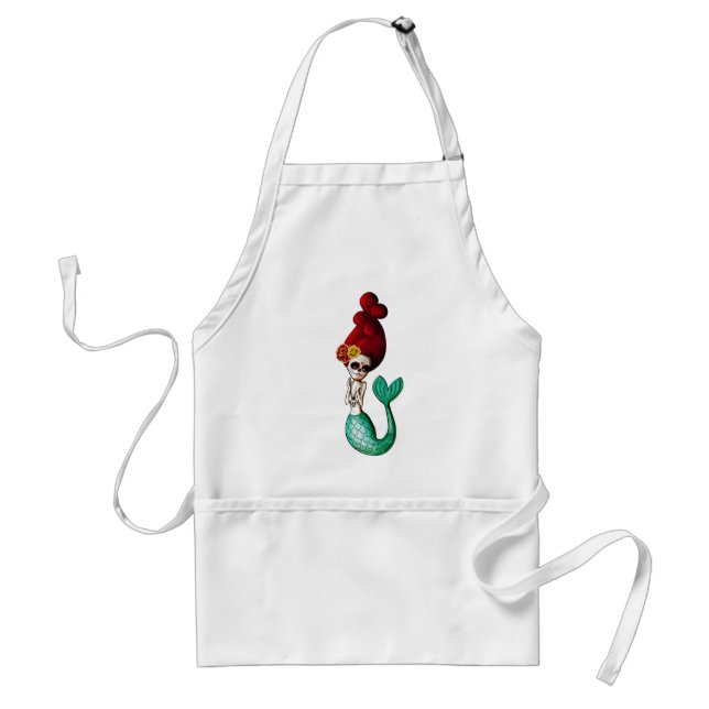 Nautical Day of The Dead - Mermaid Standard Apron (Front)