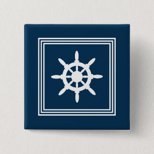 Nautical design 15 cm square badge