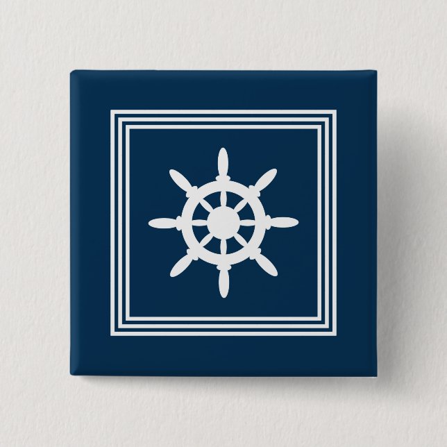 Nautical design 15 cm square badge (Front)