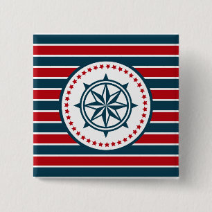 Nautical design 15 cm square badge
