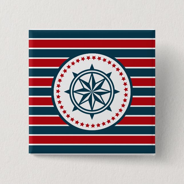 Nautical design 15 cm square badge (Front)