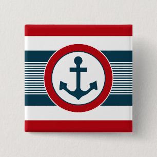 Nautical design 15 cm square badge