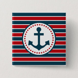 Nautical design 15 cm square badge