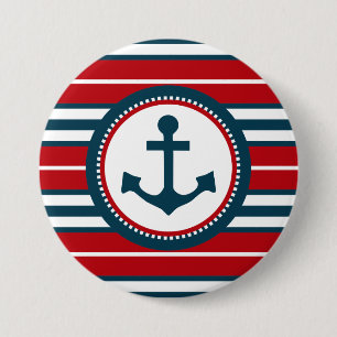 Nautical design 7.5 cm round badge