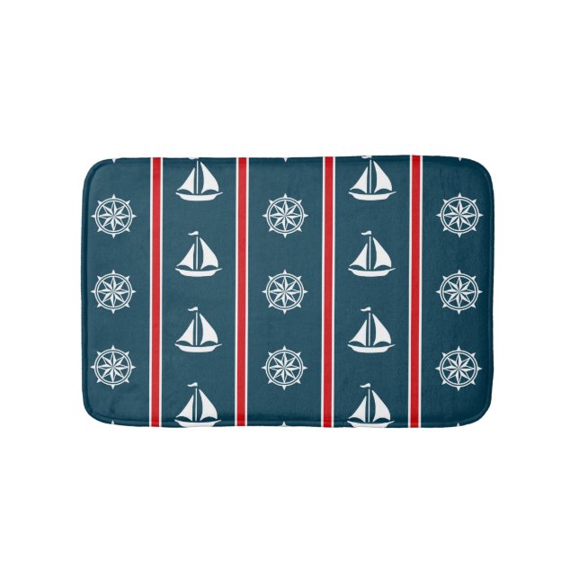 Nautical design bath mat (Front)