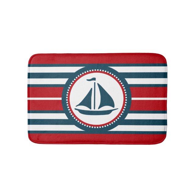Nautical design bath mat (Front)
