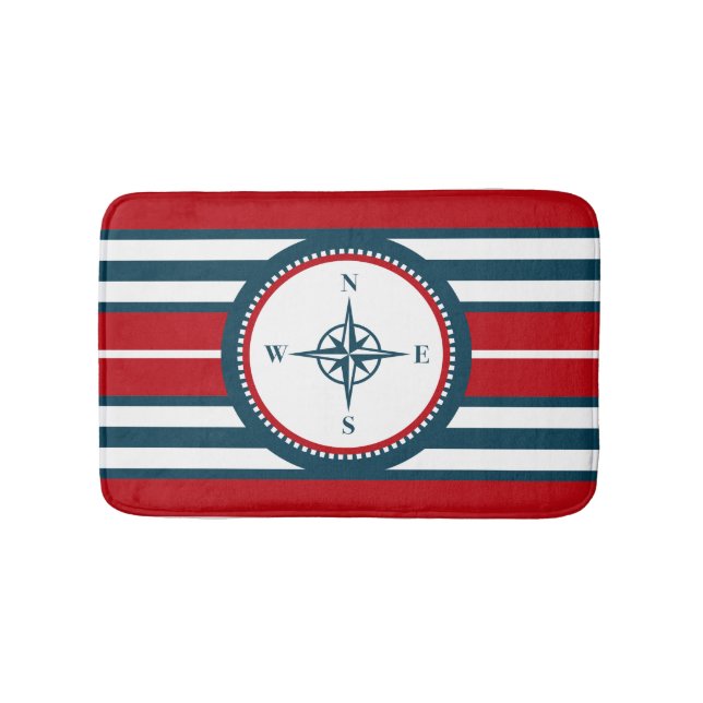 Nautical design bath mat (Front)