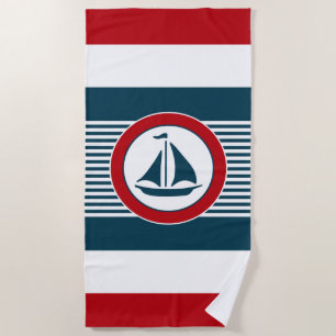 Nautical design beach towel