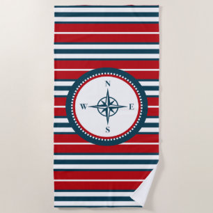 Nautical design beach towel