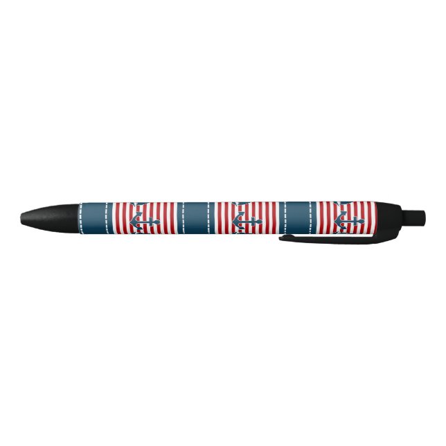 Nautical design black ink pen (Bottom)
