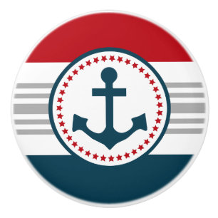 Nautical design ceramic knob