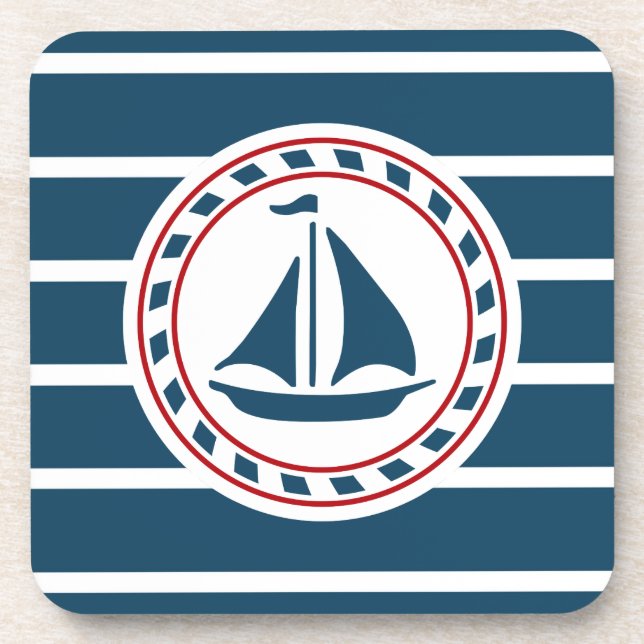 Nautical design coaster (Front)
