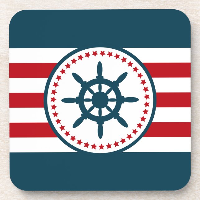 Nautical design coaster (Front)