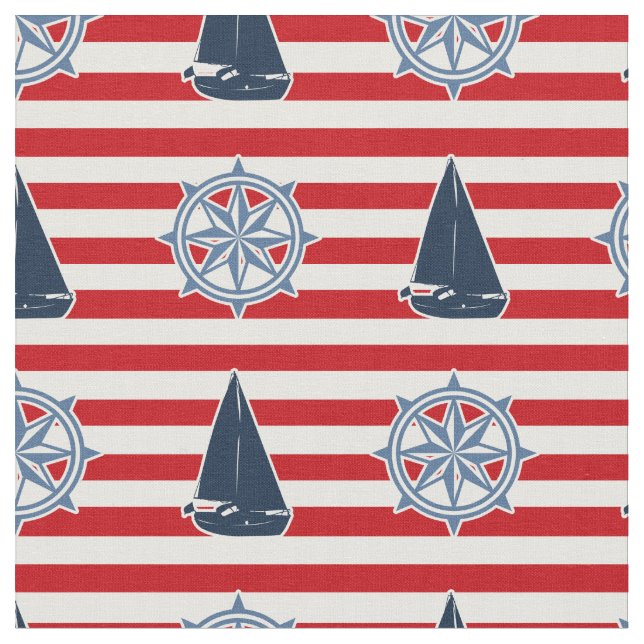 Nautical design fabric (Close Up)
