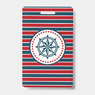 Nautical design ID badge