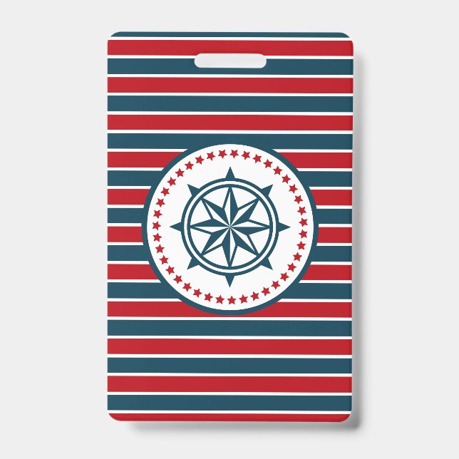 Nautical design ID badge (Front)