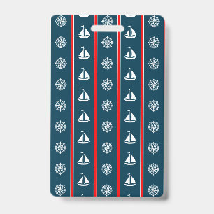 Nautical design ID badge