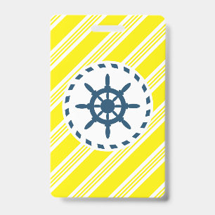 Nautical design ID badge