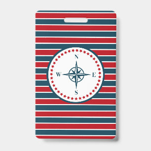 Nautical design ID badge