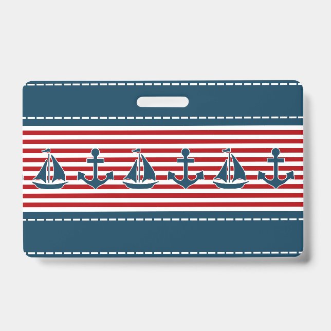 Nautical design ID badge (Front)