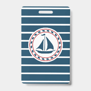 Nautical design ID badge