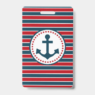 Nautical design ID badge