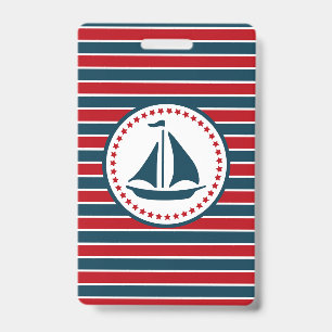 Nautical design ID badge