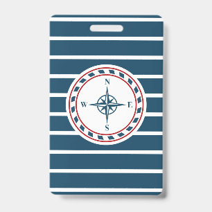Nautical design ID badge