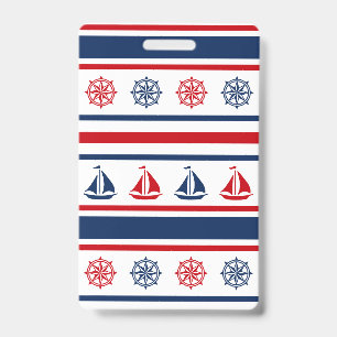Nautical design ID badge
