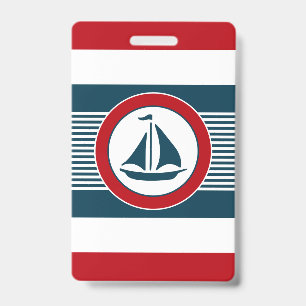 Nautical design ID badge
