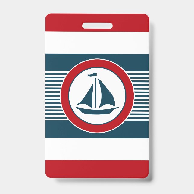 Nautical design ID badge (Front)