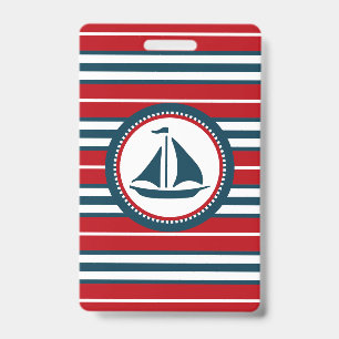 Nautical design ID badge