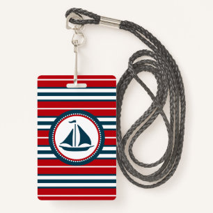Nautical design ID badge