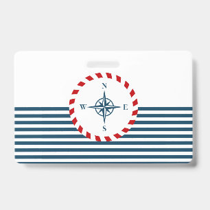 Nautical design ID badge