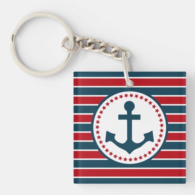 Nautical design key ring (Front)