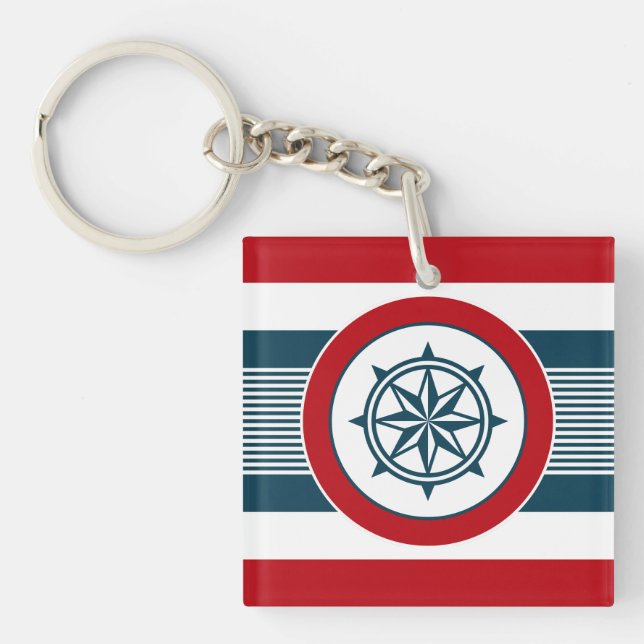 Nautical design key ring (Front)