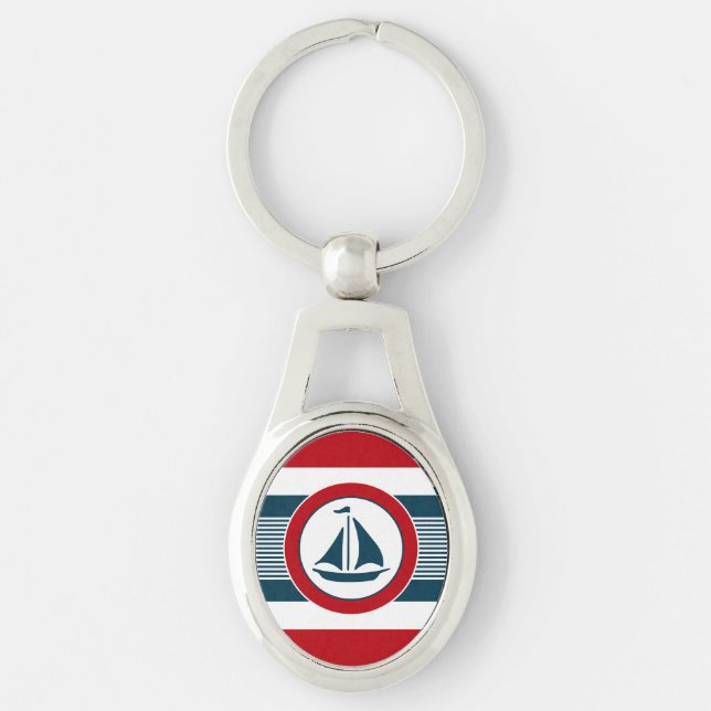 Nautical design key ring (Front)